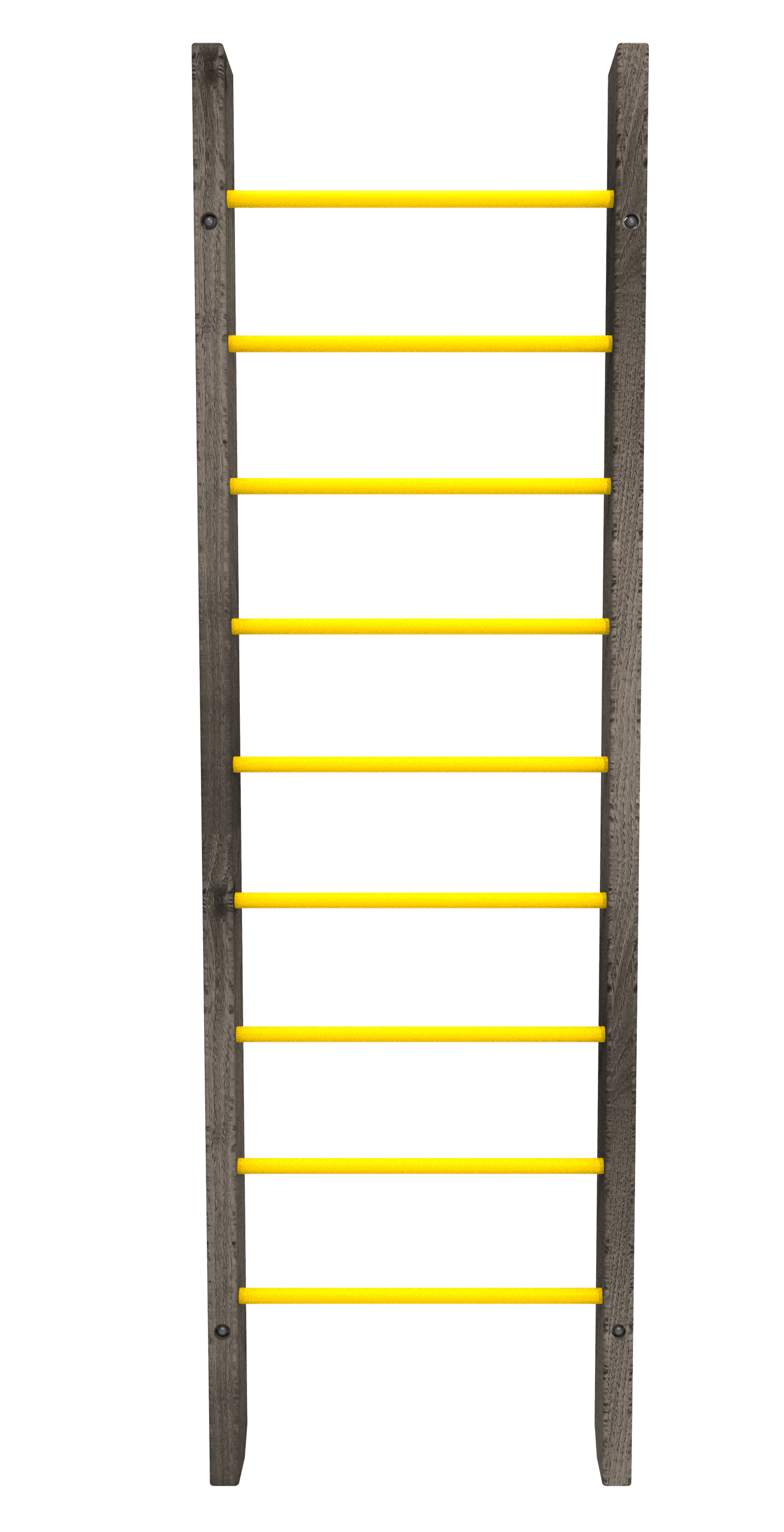 Деревянная шведская стенка «Кастерли»  Черный желтые ступени