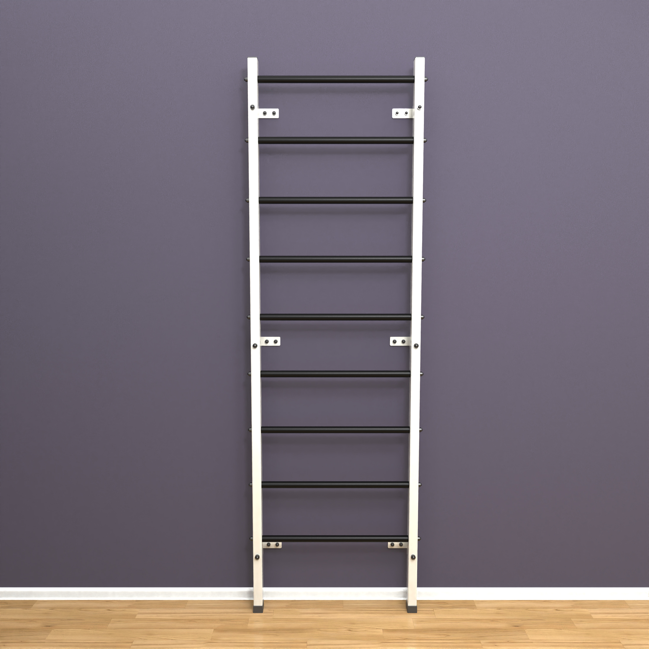 Шведская стенка «LittleSport» Белый черные ступени